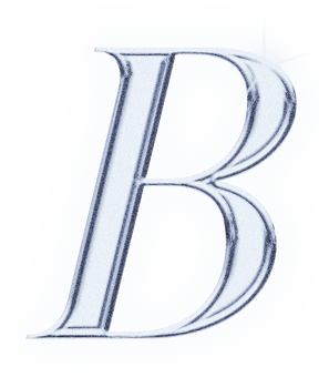 Dreamy Chrome Letter B Type Sticker