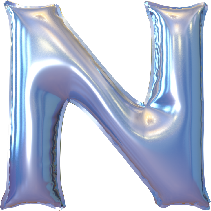 Inflatable symbol. letter n